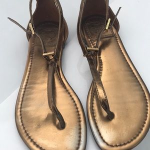 tory burch gold sandals!